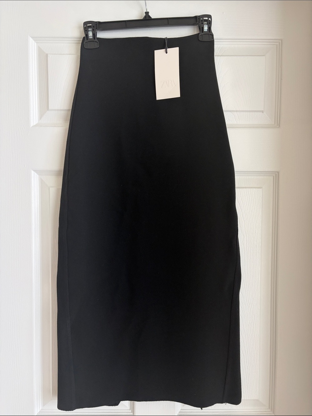 Zara Black Slit Pencil Skirt, ZW Collection